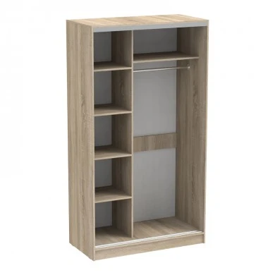 Korredor pakoworld two-leaf sliding wardrobe with mirror in sonoma color 120x60x220cm