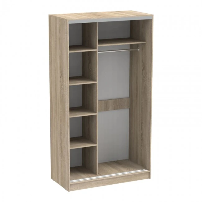 Korredor pakoworld two-leaf sliding wardrobe with mirror in sonoma color 120x60x220cm