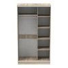 Korredor pakoworld two-leaf sliding wardrobe with mirror in sonoma color 120x60x220cm