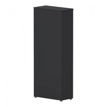 Professional bookcase Lotus pakoworld with doors by glass in natural-anhracite color 80x40x200cm