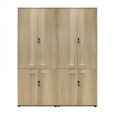 Wardrobes Lotus pakoworld with 4 doors in oak-dark grey color 160x40x200cm
