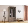 Wardrobe Olympus pakoworld with 2 doors and drawers in castillo-toro colour 81x57x183