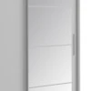 Wardrobe with 2 sliding doors Elodie pakoworld with mirror white 160x61x216cm