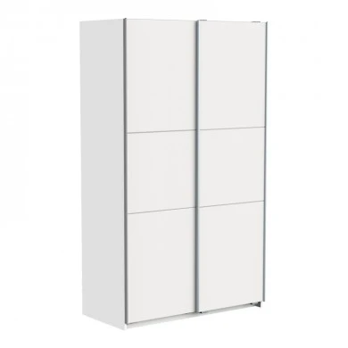 Two door-wardrobe with sliding doors Kawen pakoworld white 116.5x60x203cm