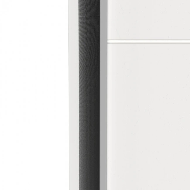 Ντουλάπα ρούχων Kawen pakoworld δίφυλλη με συρόμενες πόρτες λευκό 116.5x60x203εκ