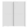 Ντουλάπα ρούχων Noez I pakoworld δίφυλλη με ράφια σε λευκή απόχρωση 170.5x61x190.5εκ