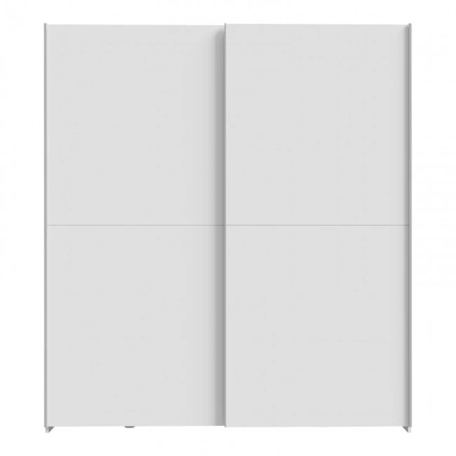 Ντουλάπα ρούχων Noez I pakoworld δίφυλλη με ράφια σε λευκή απόχρωση 170.5x61x190.5εκ