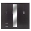 Ντουλάπα ρούχων πεντάφυλλη OLYMPUS pakoworld χρώμα wenge 198x57x183εκ
