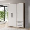 Wardrobe Razol pakoworld 3 doors white-sonoma melamine 144.5x59x200cm