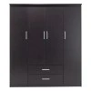 Wardrobe Olympus pakoworld with 4 doors and drawers in wenge colour 159x57x183