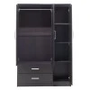 Wardrobe Olympus pakoworld with 3 doors and drawers+mirror in wenge colour 120x57x183