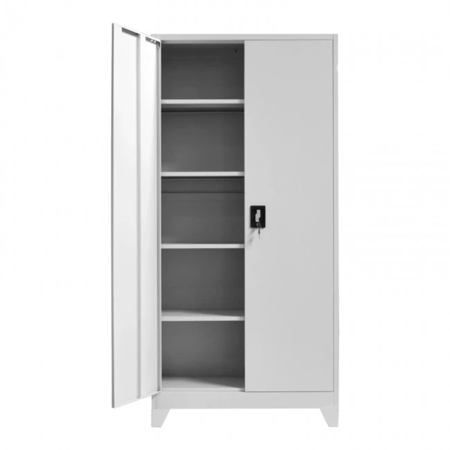 Ugren pakoworld metal wardrobe in light gray shade 90x40x190cm