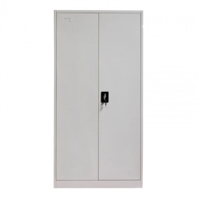 Zogi pakoworld metal wardrobe with partition in light gray color 90x45x180cm
