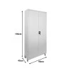 Ugren pakoworld metal cabinet in light gray color 90x40x190cm