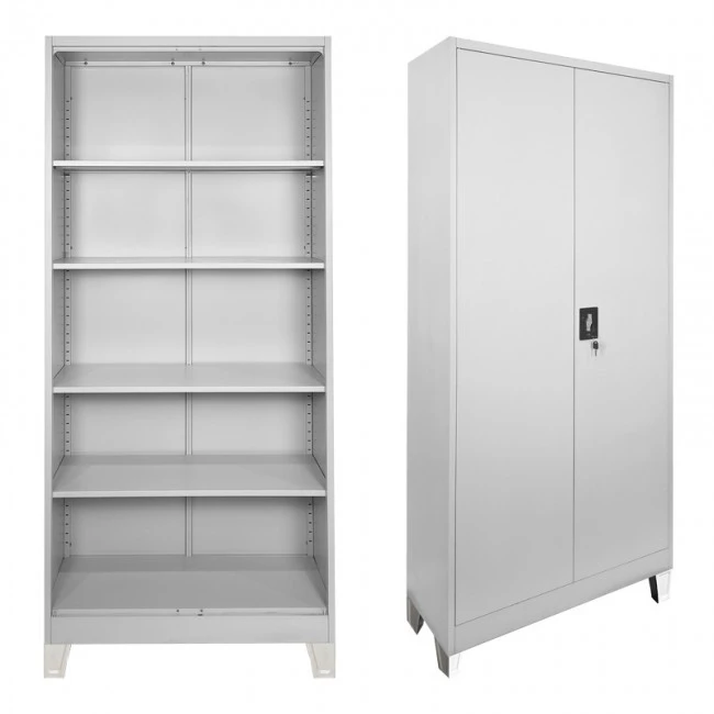 Ugren pakoworld metal cabinet in light gray color 90x40x190cm