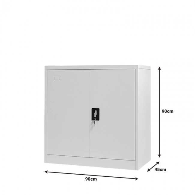 Armon pakoworld metal cabinet in light gray color 90x45x90cm