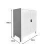 Armon pakoworld metal cabinet in light gray color 90x45x100cm
