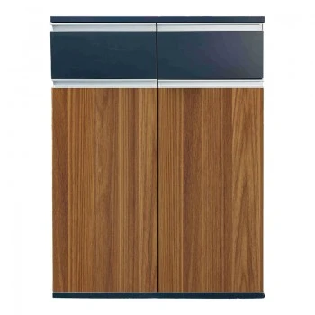 Oscar pakoworld professional office cabinet in walnut-anthracite shade 80x40x120cm