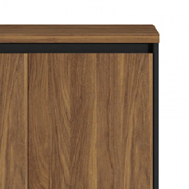 Low cabinet Oscar pakoworld in walnut-anthracite color 80x40x80cm