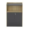 Professional low cabinet Lotus pakoworld in natural-anthracite color 80x40x120cm