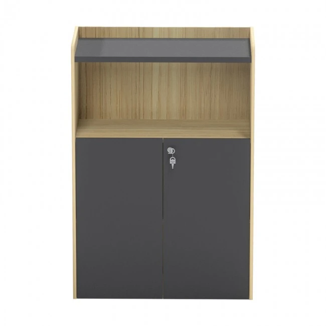Professional low cabinet Lotus pakoworld in natural-anthracite color 80x40x120cm
