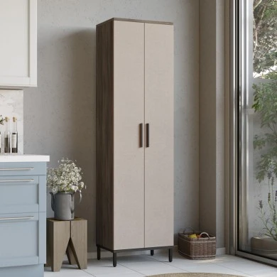 Cambi pakoworld column cabinet in brown-anthracite shade 50x35.5x183.6cm