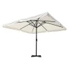 Professional umbrella Shoreline pakoworld one-piece mesh aluminum-beige fabric 4x4x2.9m