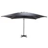 Garden hanging umbrella 360 degree rotation Raffaella pakoworld aluminum 3x3m anthracite