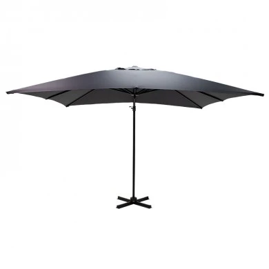 Ομπρέλα επαγγελματική κρεμαστή 360 μοιρών Raffaella pakoworld αλουμινίου 3x3m ανθρακί