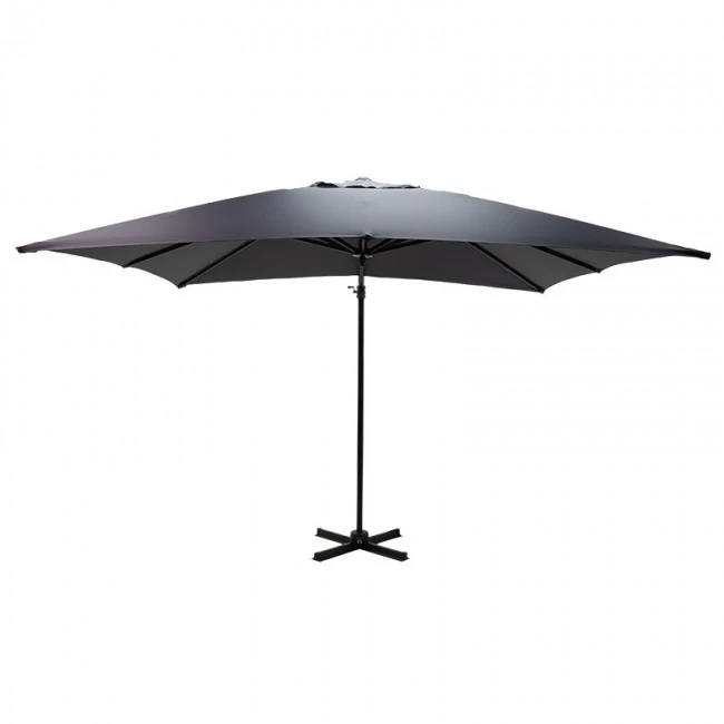 Garden hanging umbrella 360 degree rotation Raffaella pakoworld aluminum 3x3m anthracite