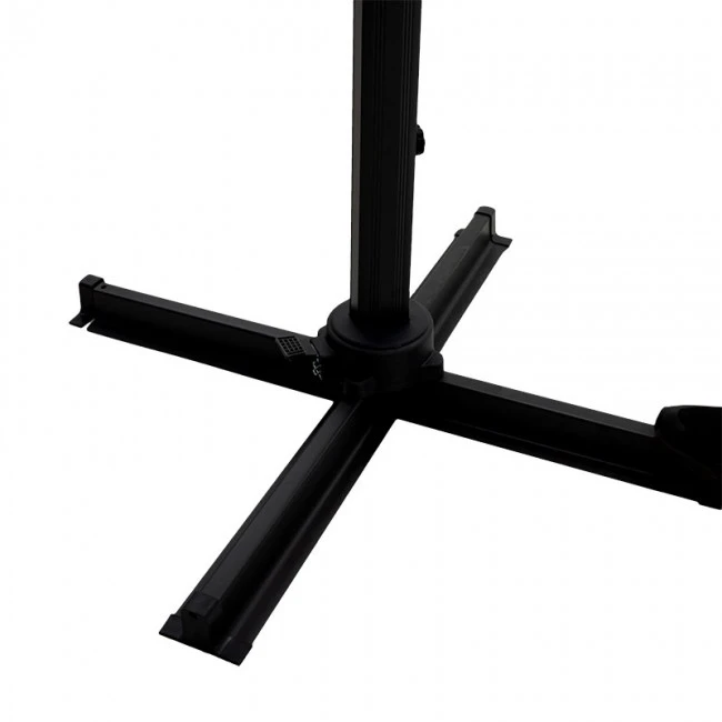 Garden hanging umbrella 360 degree rotation Raffaella pakoworld aluminum 3x3m anthracite