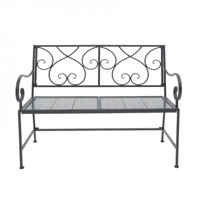 Cazpo pakoworld metal bench in black shade 114x45x90cm