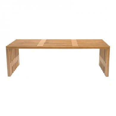 Bench Zen pakoworld teak wood in natural color 140x35x48cm