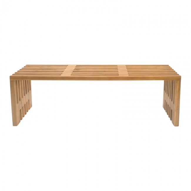 Bench Zen pakoworld teak wood in natural color 140x35x48cm