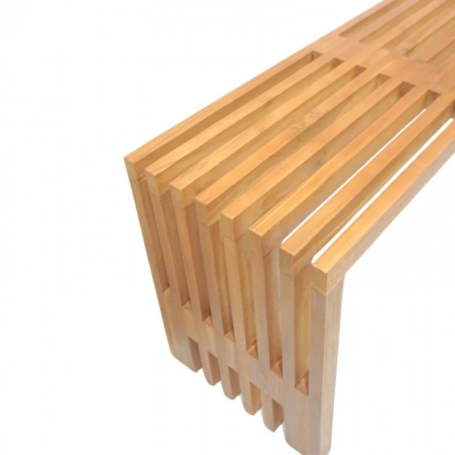 Bench Zen pakoworld teak wood in natural color 140x35x48cm