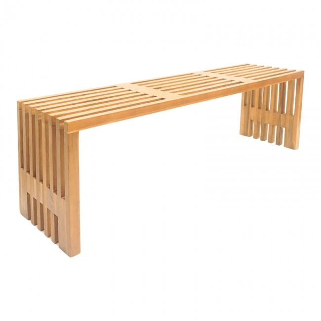 Bench Zen pakoworld teak wood in natural color 140x35x48cm