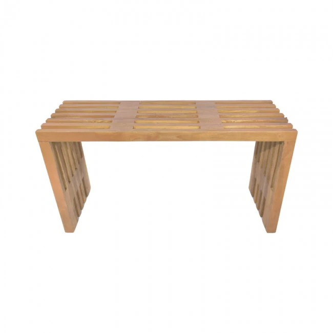 Bench Zen pakoworld teak wood in natural color 90x30x48cm
