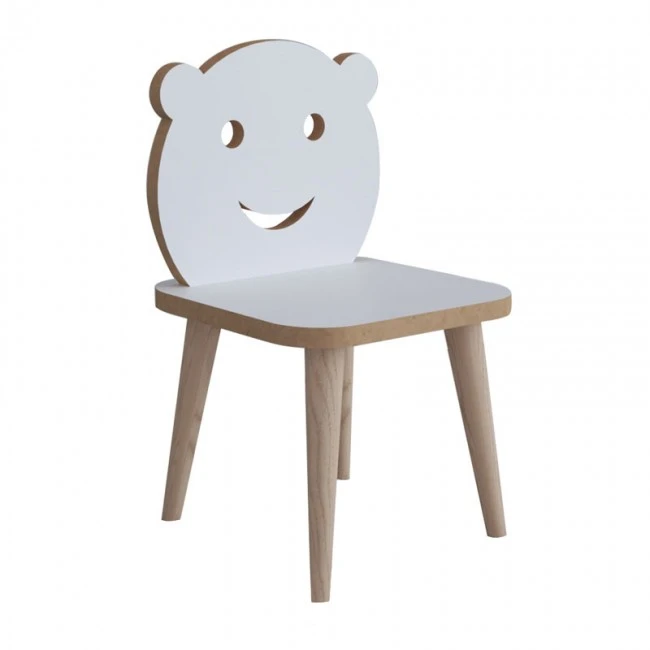 Jerry pakoworld children&#039;s chair white-natural 30x30x52cm