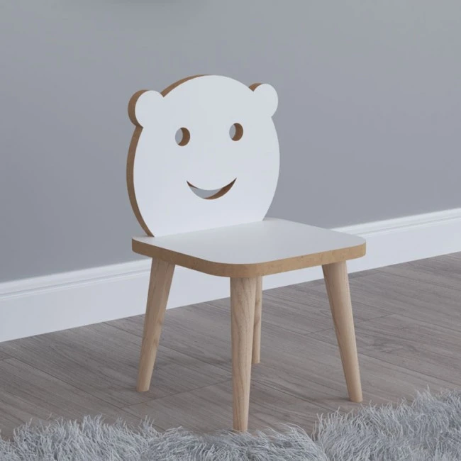 Jerry pakoworld children&#039;s chair white-natural 30x30x52cm