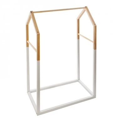 Children&#039;s hanger Holen pakoworld pine wood in natural and white color 60x37x100cm