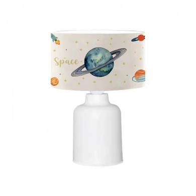 Children&#039;s table lamp Saturn pakoworld multi-colored-white D24x32cm