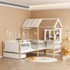 Bed for children Bedria pakoworld Montessori-style wood in white-natural color 90x190cm