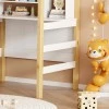 Bed for children Bedria pakoworld Montessori-style wood in white-natural color 90x190cm