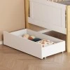 Bed for children Bedria pakoworld Montessori-style wood in white-natural color 90x190cm