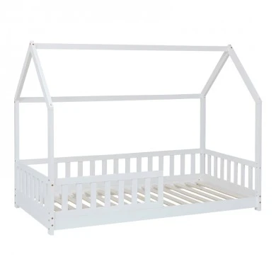 Children&#039;s bed Sleepy pakoworld type Montessori pine wood in white color 90x190cm