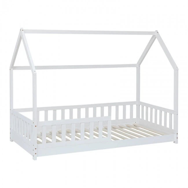 Children&#039;s bed Sleepy pakoworld pine wood in white color 90x190cm