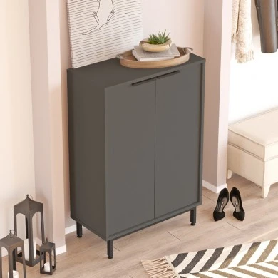 Shoe rack Kinga 5 shelves pakoworld in anthracite 72x35.5x105.6cm