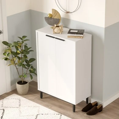 Shoe rack Kinga 5 shelves pakoworld in white 72x35.5x105.6cm