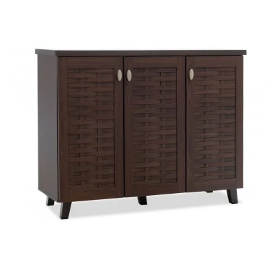 Shoe cabinet MANTAM pakoworld 16 pairs walnut 115.5x40x92cm
