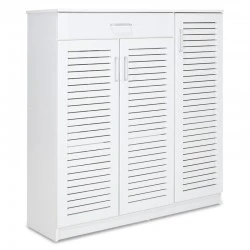 Shoe cabinet Sante pakoworld 30 pairs white 120x37x123cm Shoe cabinet Sante pakoworld 30 pairs white 120x37x123cm
